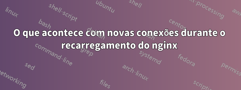 O que acontece com novas conexões durante o recarregamento do nginx