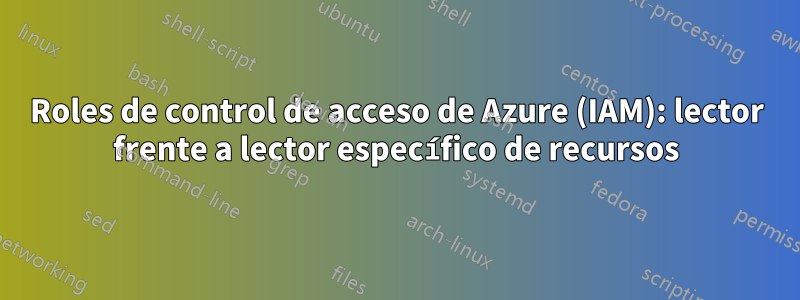 Roles de control de acceso de Azure (IAM): lector frente a lector específico de recursos