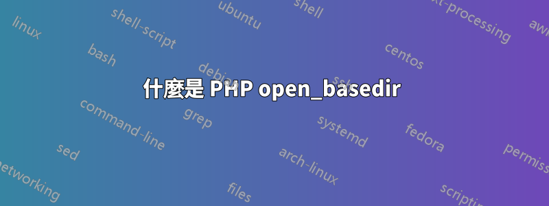 什麼是 PHP open_basedir