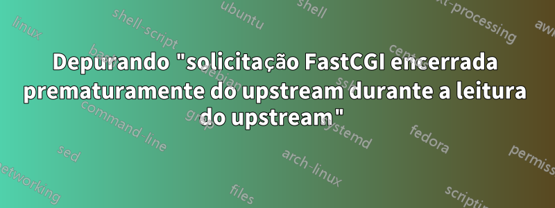 Depurando "solicitação FastCGI encerrada prematuramente do upstream durante a leitura do upstream"