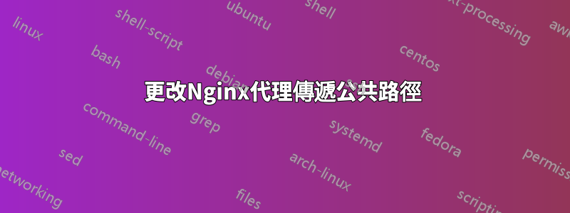 更改Nginx代理傳遞公共路徑