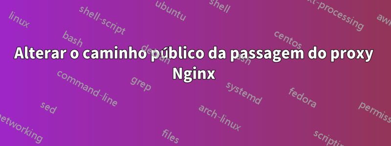 Alterar o caminho público da passagem do proxy Nginx