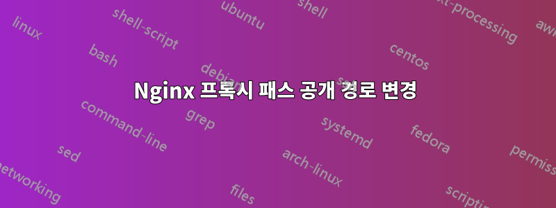 Nginx 프록시 패스 공개 경로 변경