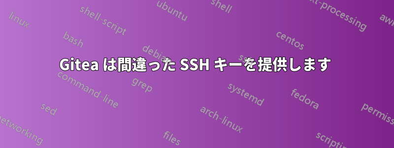 Gitea は間違った SSH キーを提供します