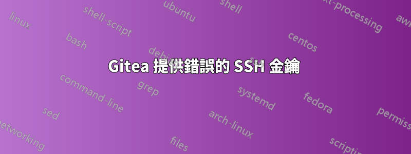 Gitea 提供錯誤的 SSH 金鑰