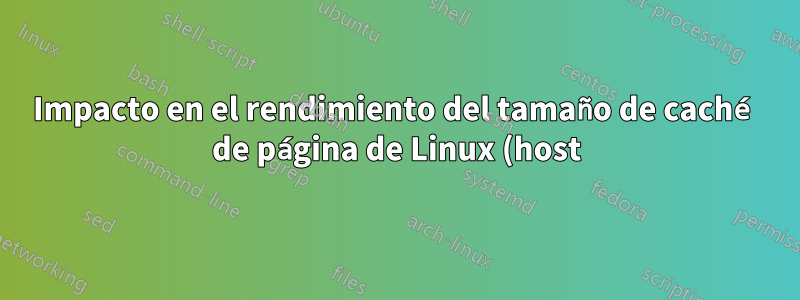 Impacto en el rendimiento del tamaño de caché de página de Linux (host) en las máquinas virtuales de Virtualbox