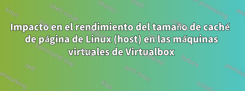 Impacto en el rendimiento del tamaño de caché de página de Linux (host) en las máquinas virtuales de Virtualbox