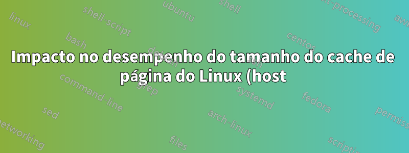Impacto no desempenho do tamanho do cache de página do Linux (host) nas VMs do Virtualbox