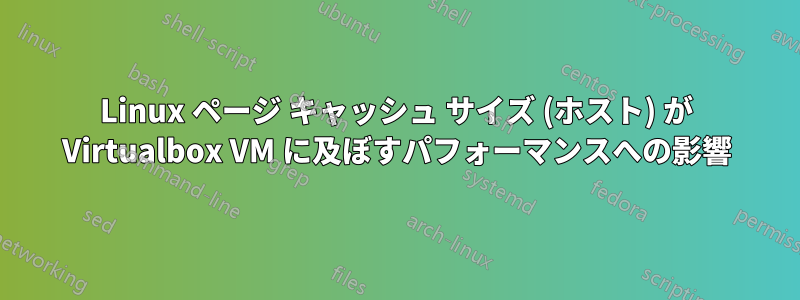 Linux ページ キャッシュ サイズ (ホスト) が Virtualbox VM に及ぼすパフォーマンスへの影響