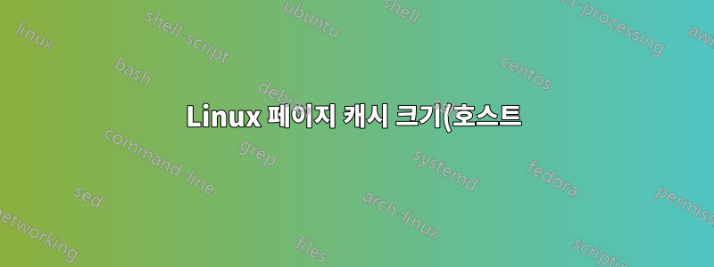Linux 페이지 캐시 크기(호스트) 성능이 Virtualbox VM에 미치는 영향