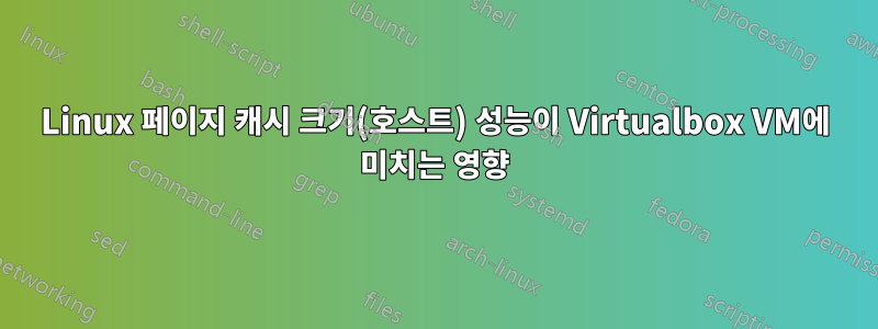 Linux 페이지 캐시 크기(호스트) 성능이 Virtualbox VM에 미치는 영향