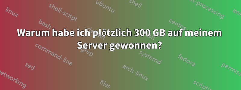 Warum habe ich plötzlich 300 GB auf meinem Server gewonnen?