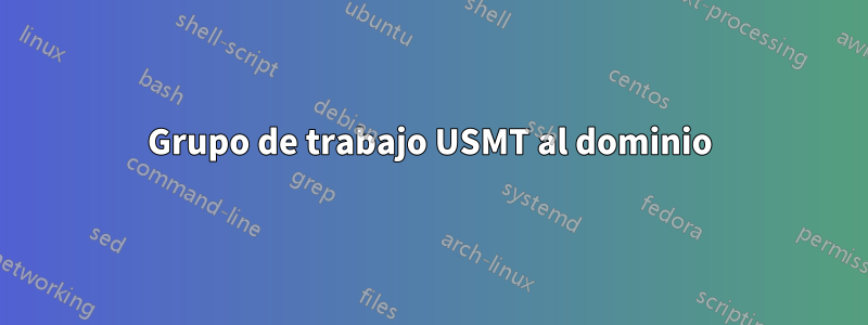 Grupo de trabajo USMT al dominio