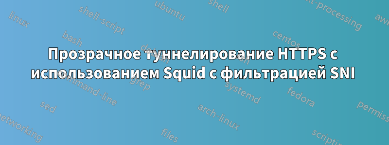 Прозрачное туннелирование HTTPS с использованием Squid с фильтрацией SNI