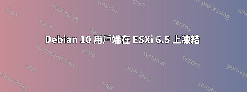 Debian 10 用戶端在 ESXi 6.5 上凍結