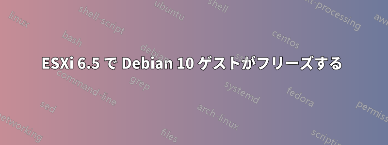 ESXi 6.5 で Debian 10 ゲストがフリーズする