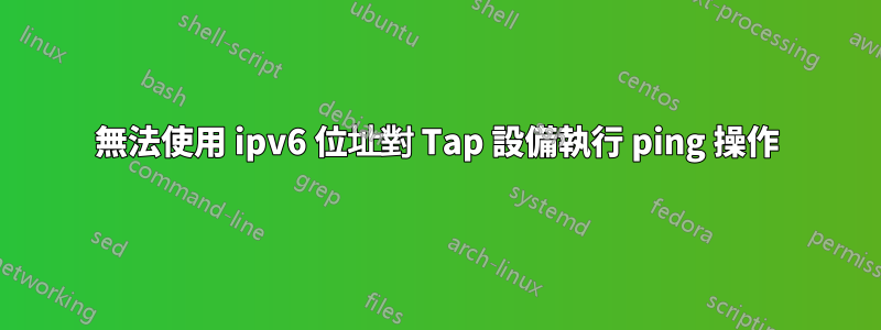 無法使用 ipv6 位址對 Tap 設備執行 ping 操作