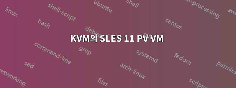 KVM의 SLES 11 PV VM