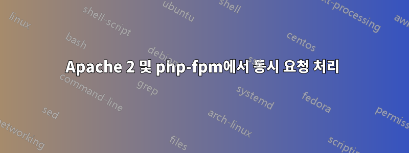 Apache 2 및 php-fpm에서 동시 요청 처리