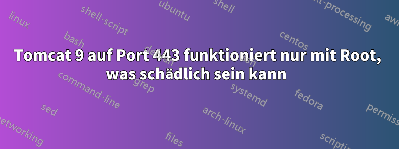 Tomcat 9 auf Port 443 funktioniert nur mit Root, was schädlich sein kann 