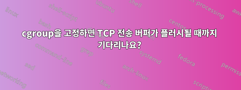 cgroup을 고정하면 TCP 전송 버퍼가 플러시될 때까지 기다리나요?