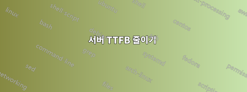 서버 TTFB 줄이기