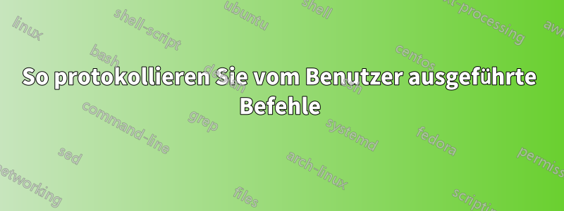 So protokollieren Sie vom Benutzer ausgeführte Befehle