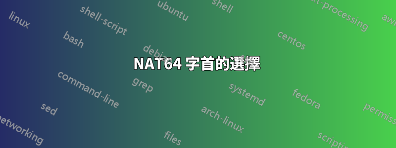 NAT64 字首的選擇