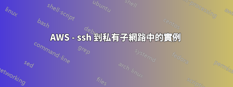 AWS - ssh 到私有子網路中的實例