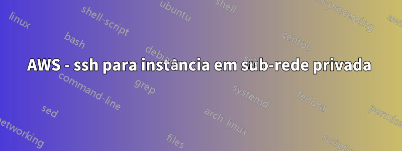 AWS - ssh para instância em sub-rede privada