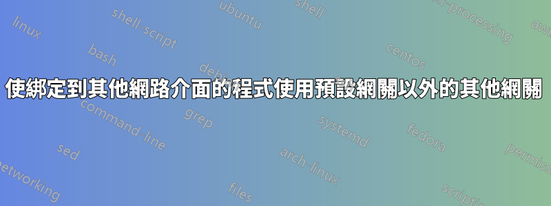 使綁定到其他網路介面的程式使用預設網關以外的其他網關