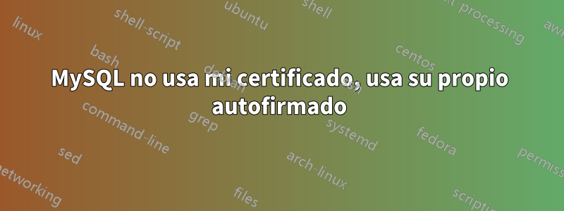 MySQL no usa mi certificado, usa su propio autofirmado