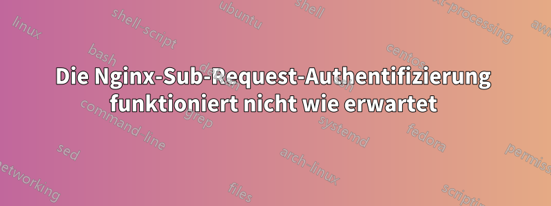 Die Nginx-Sub-Request-Authentifizierung funktioniert nicht wie erwartet