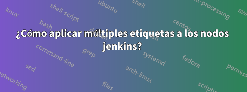 ¿Cómo aplicar múltiples etiquetas a los nodos jenkins?