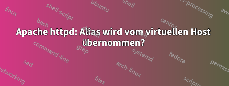 Apache httpd: Alias ​​wird vom virtuellen Host übernommen?