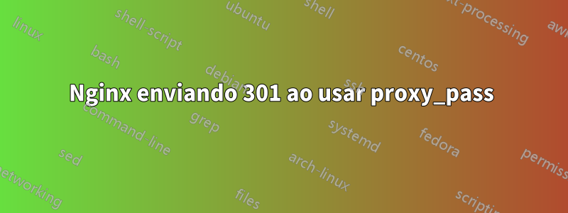 Nginx enviando 301 ao usar proxy_pass