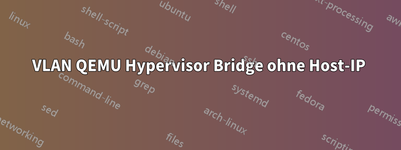 VLAN QEMU Hypervisor Bridge ohne Host-IP