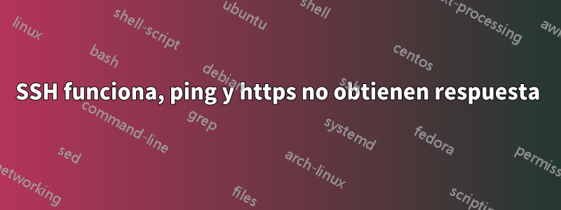 SSH funciona, ping y https no obtienen respuesta