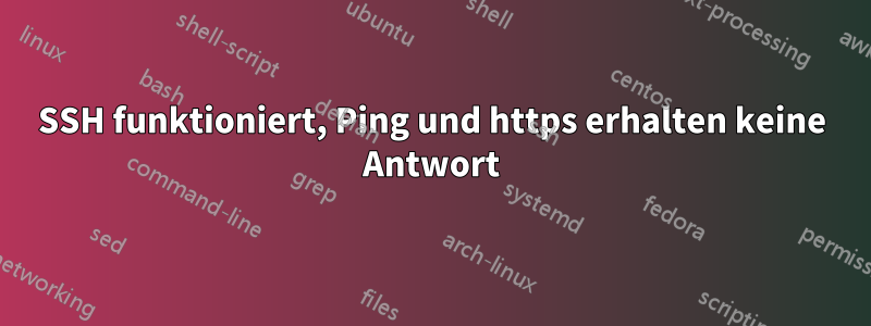 SSH funktioniert, Ping und https erhalten keine Antwort