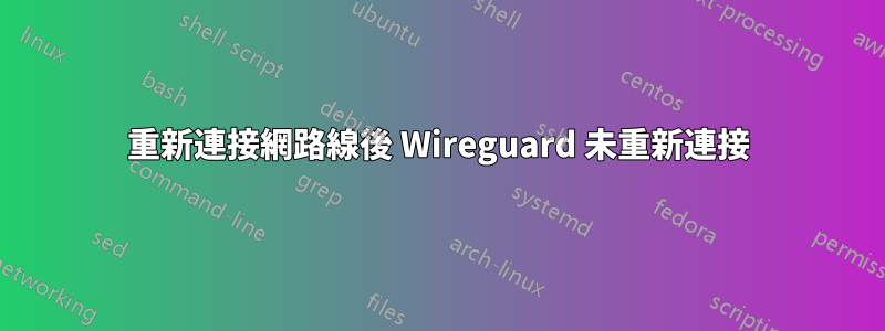 重新連接網路線後 Wireguard 未重新連接