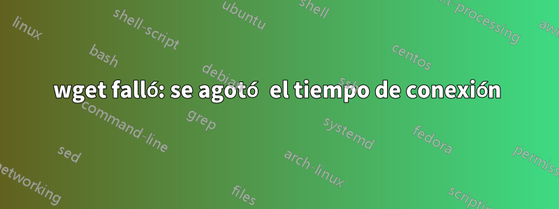 wget falló: se agotó el tiempo de conexión