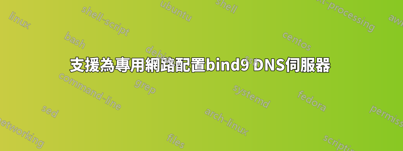 支援為專用網路配置bind9 DNS伺服器