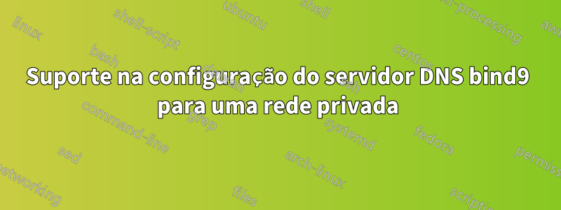 Suporte na configuração do servidor DNS bind9 para uma rede privada