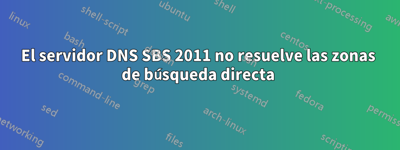 El servidor DNS SBS 2011 no resuelve las zonas de búsqueda directa