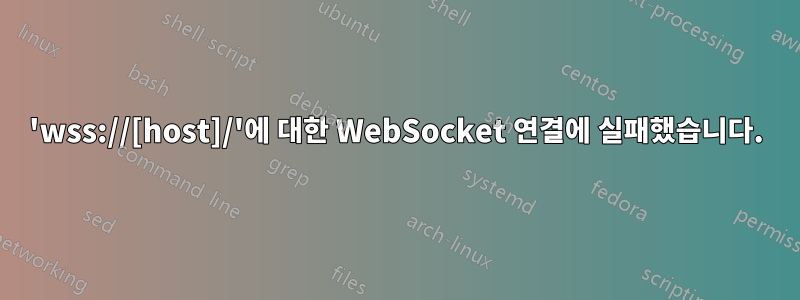 'wss://[host]/'에 대한 WebSocket 연결에 실패했습니다.