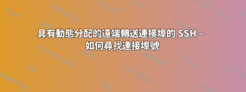 具有動態分配的遠端轉送連接埠的 SSH — 如何尋找連接埠號