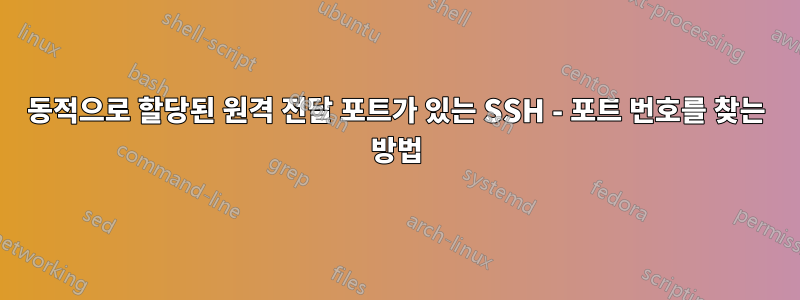 동적으로 할당된 원격 전달 포트가 있는 SSH - 포트 번호를 찾는 방법