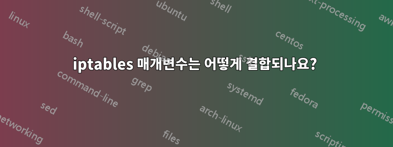 iptables 매개변수는 어떻게 결합되나요?