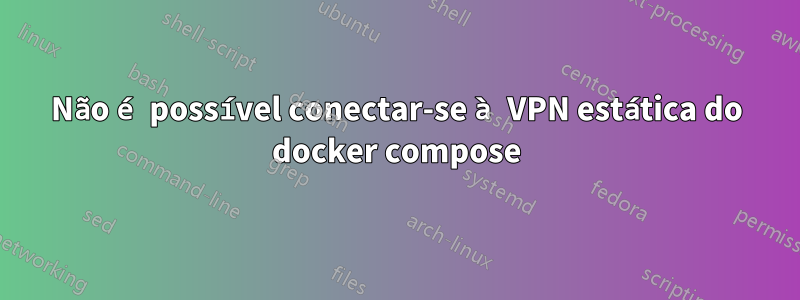 Não é possível conectar-se à VPN estática do docker compose