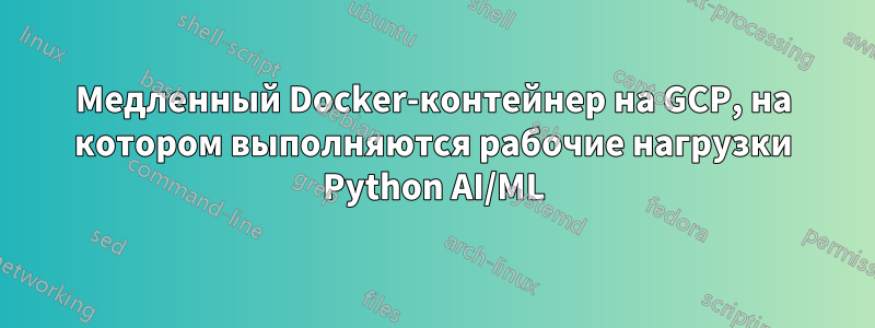 Медленный Docker-контейнер на GCP, на котором выполняются рабочие нагрузки Python AI/ML